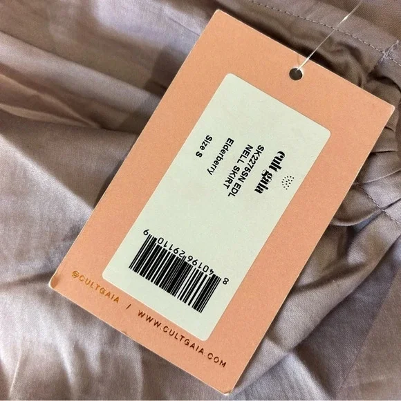 Cult Gaia Nell Ruched Cotton Blend Midi Skirt New NWT​​ - Picture 3 of 9